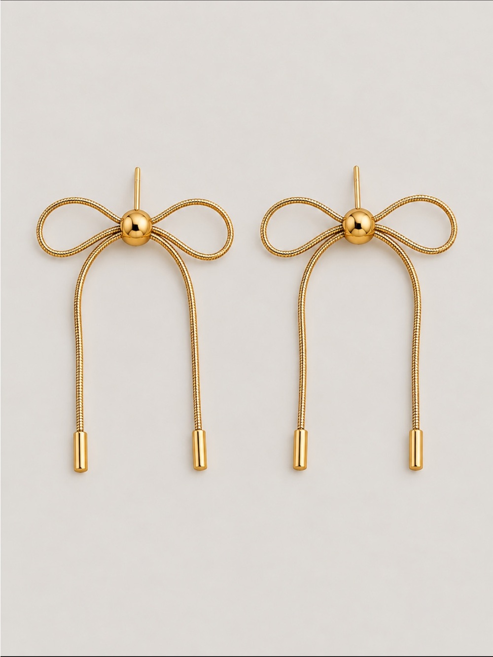 New! Gold Bow Post Earrings NWOT